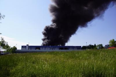 Waiblingen -Eisental: Brand in einer Recyling-Firma